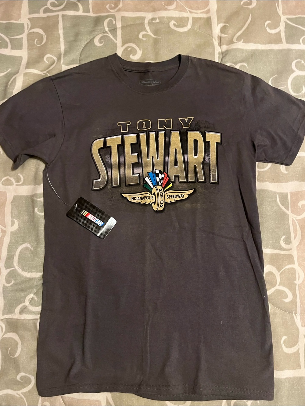 Stewart-Haas Tony Stewart Brickyard 400 NASCAR T-Shirt Gray S